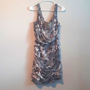 Floral blue gray Express dress - size 8